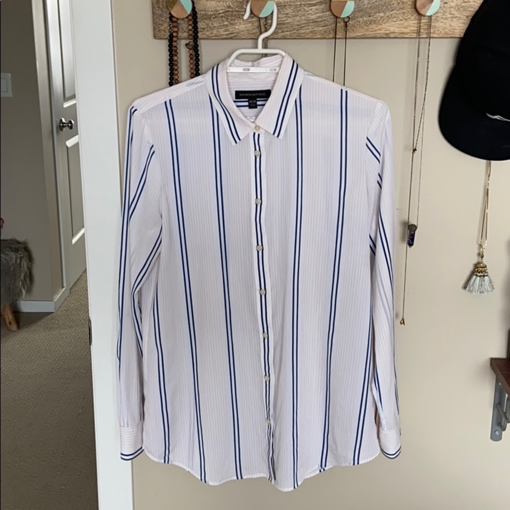 Banana Republic Striped Oversized Blouse